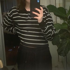 slight cropped forever 21 shirt